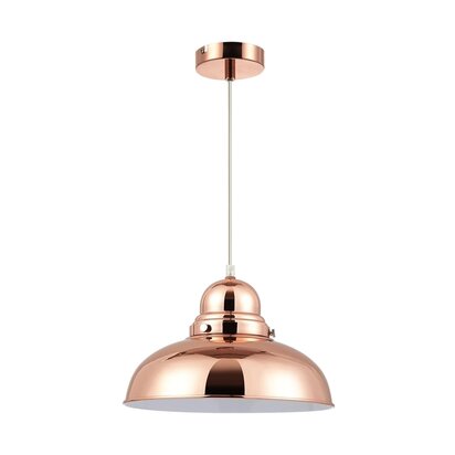 Renanell Bell Shaped Pendant Light with Copper Finish