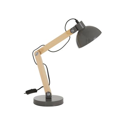 Blake Grey Wood And Metal Table Lamp