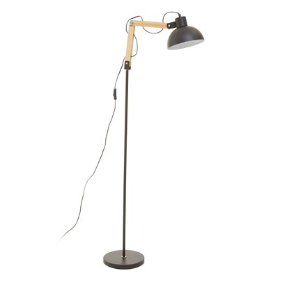 Talagate Black Wood and Metal Floor Lamp