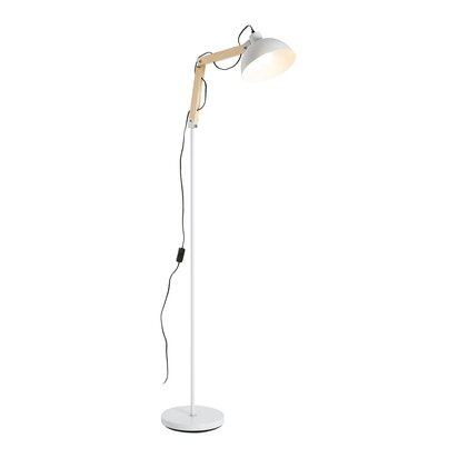 Blair White Wood And Metal Floor Lamp