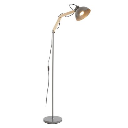 Blair Grey Wood And Metal Floor Lamp