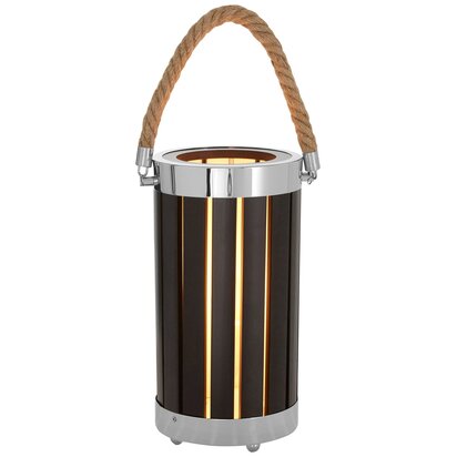 Ivyiwell Black Wood And Metal Table Lamp