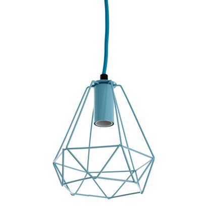 Beli Blue Metal Wire Pendant Light