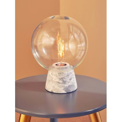 Siaefield Globe Lamp with Grey Marble Base