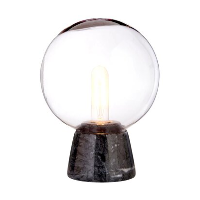 Siaefield Globe Lamp with Black Marble Base