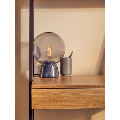 Siaefield Globe Lamp with Black Marble Base
