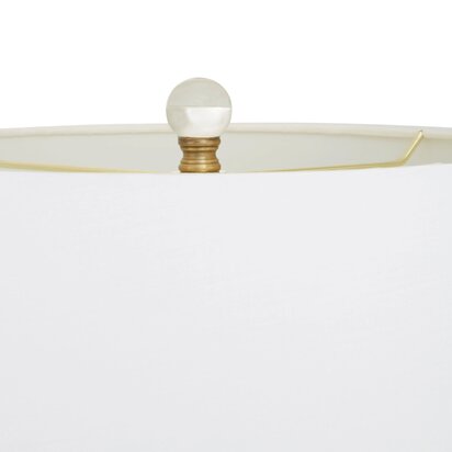 Hania Crystal Glass Table Lamp with Antique Brass Base