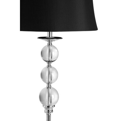 Hariot Chrome Finish with Black Shade Floor Lamp