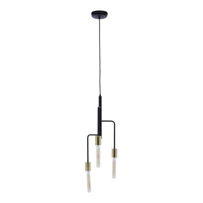 Lagona 3 Bulb Gold And Black Pendant Light