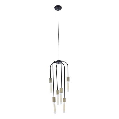 Lagona 6 Bulb Black Pendant Light