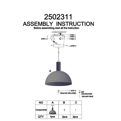 Leni Black And White Pendant Light