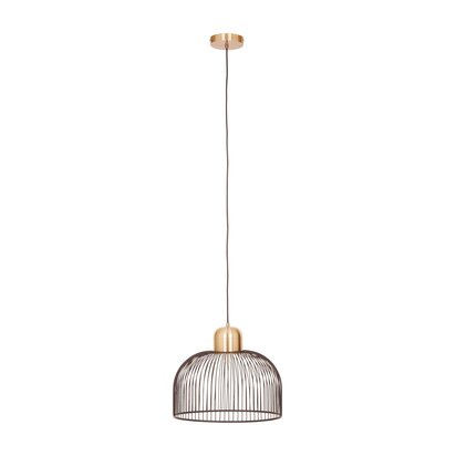 Lenno Black And Antique Brass Pendant Light