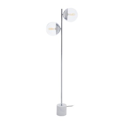 Melelton Chrome Finish 2 Light Floor Lamp