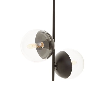Revive Black Finish 2 Bulb Pendant Light