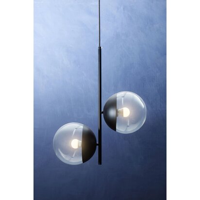 Melelton Black Finish 2 Bulb Pendant Light