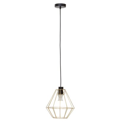 Wyra Champagne Gold Cage Pendant Light