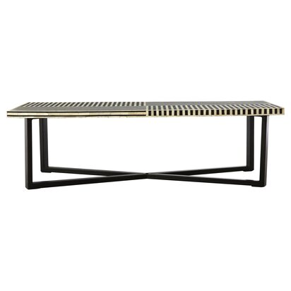 Priwick Black and White Bone Inlay Coffee Table