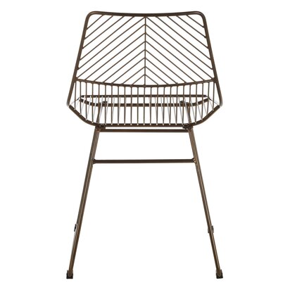 Calavale Bronze Metal Wire Tapered Legs Chair