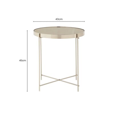 Allure Grey Mirror Low Side Table