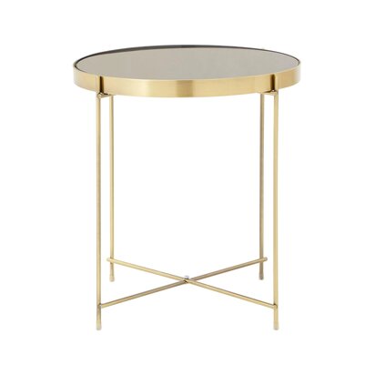 Allure Black Mirror Low Side Table