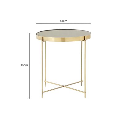 Allure Black Mirror Low Side Table