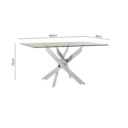 Allure Rectangular Intersected Base Dining Table