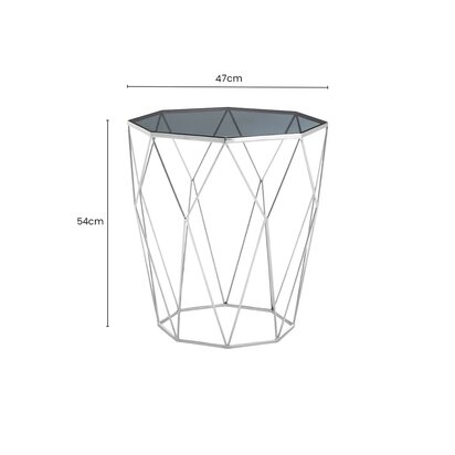 Shalimar Octagonal Silver Side Table