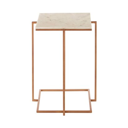 Shalimar Side Table With Gold Finish Legs