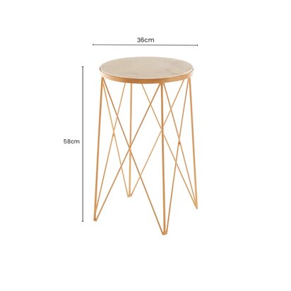 Shalimar Round Marble Top Side Table