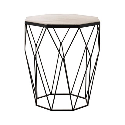 Noreden Octagon Matte Black Side Table