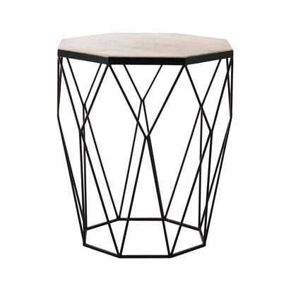 Noreden Octagon Matte Black Side Table