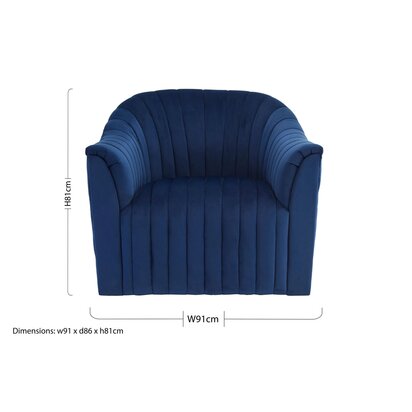 Leoinnell Deep Blue Velvet Armchair