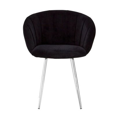 Vogue Black and Silver Velvet Chair
