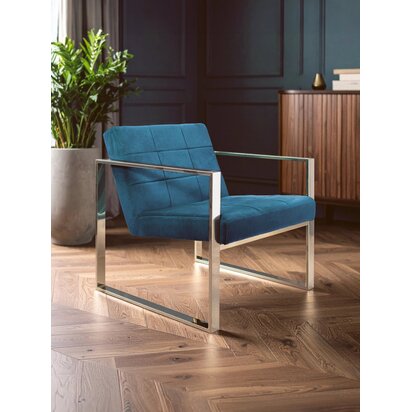 Vogue Teal Velvet Lounge Chair