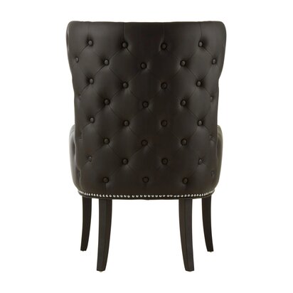 Oakemere Natural Fabric Armchair with Black Leather Effect Back