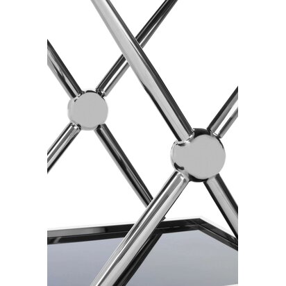 Aristead 2 Tier Silver And Cross Design Trolley