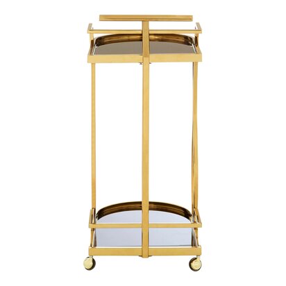Aristead 2 Tier Gold And Wavy Design Trolley