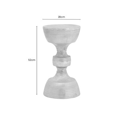 Emiden Large Textured Aluminium Side Table