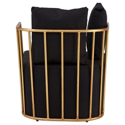 Aleymore Black Linen Chair