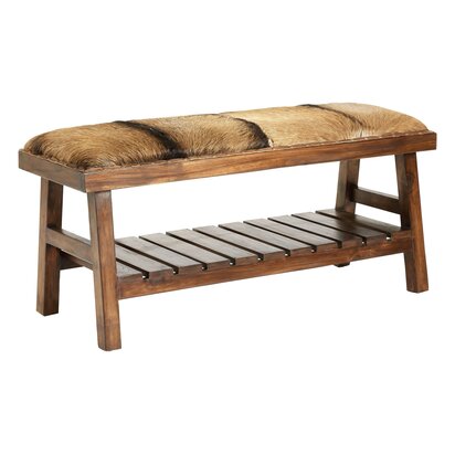 Penowod Brown Hair on Leather Bench