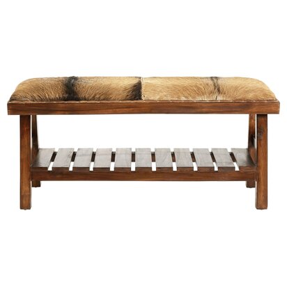 Penowod Brown Hair on Leather Bench