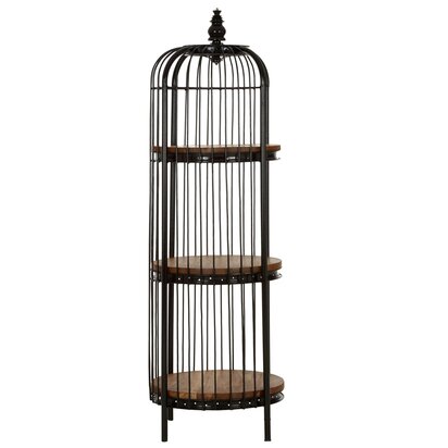 Florgate Medium 3 Tier Black Birdcage Shelf Unit