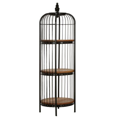 Florgate Medium 3 Tier Black Birdcage Shelf Unit