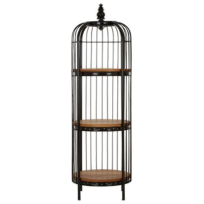 Florgate Medium 3 Tier Black Birdcage Shelf Unit