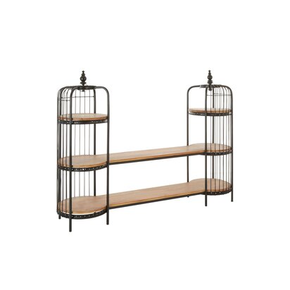 Florgate Black Finish Double Birdcage Wide Shelf Unit