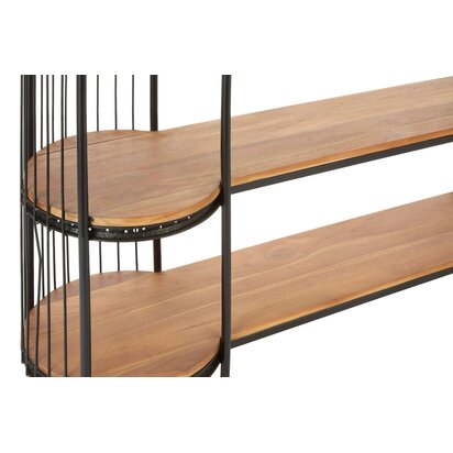 Florgate Black Finish Double Birdcage Wide Shelf Unit