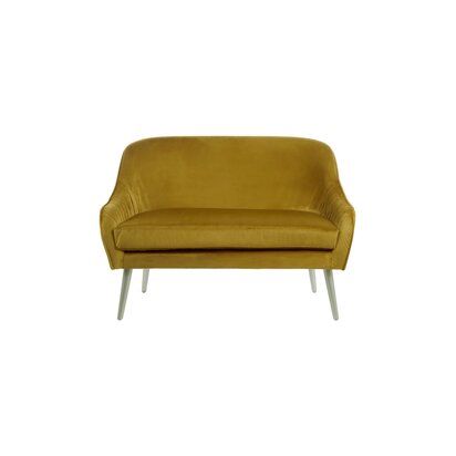 Halohurst Mustard Velvet 2 Seater Sofa