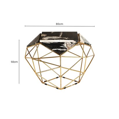 Caliselle Dark Petrified Wood Side Table