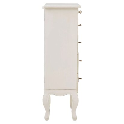 Piaerria White Small Chest of 5 Drawers