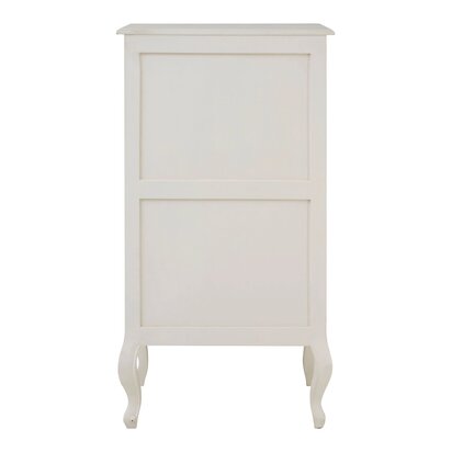 Piaerria White Chest of 5 Drawers